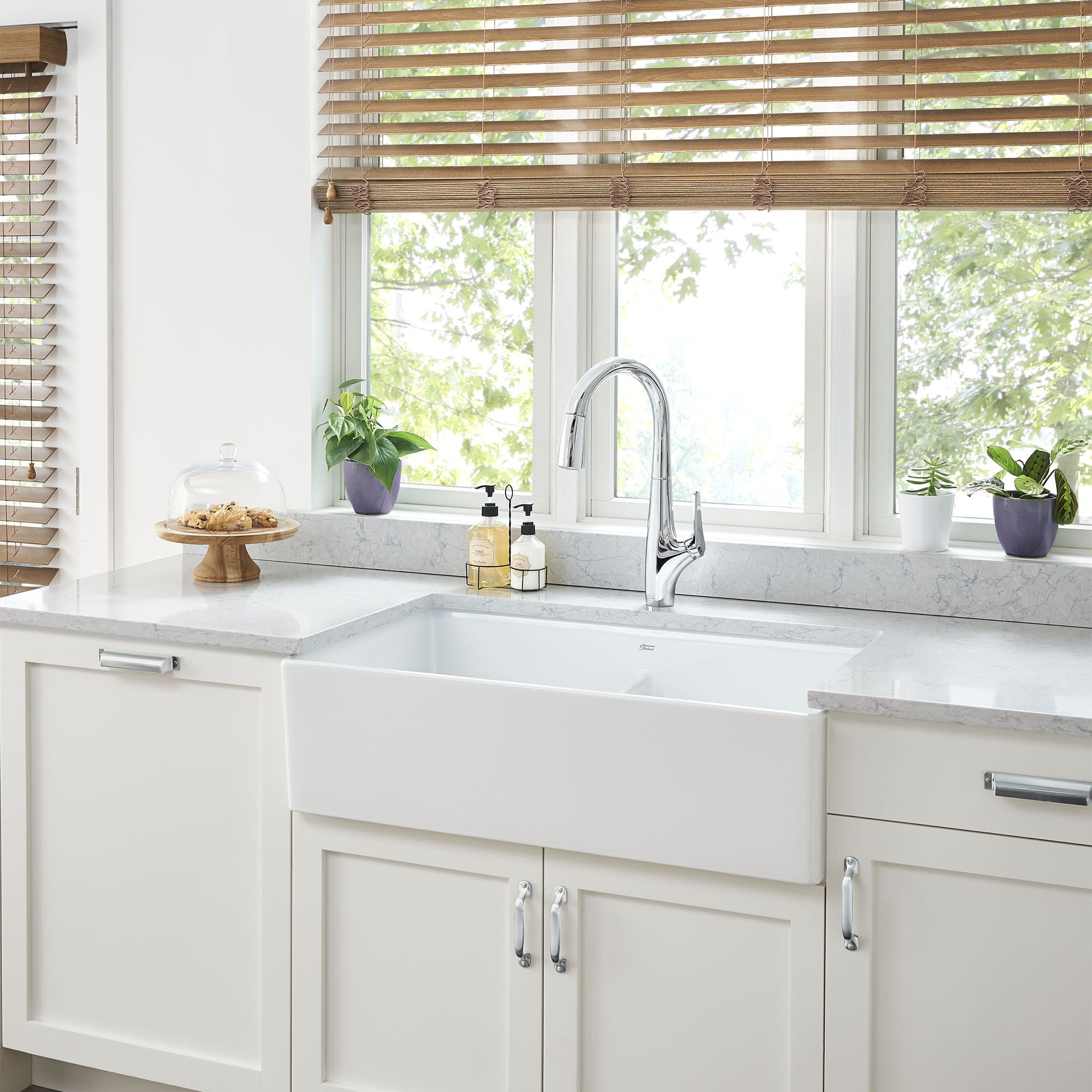 Avery® 36 x 20Inch Fine Fireclay Undermount or Flush Mount Double Bowl